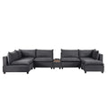 7 Piece Sectional in Dark Gray P903