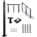 Black Cable Railing Post I2830