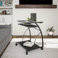 Black Mobile Computer Cart/Desk E18603