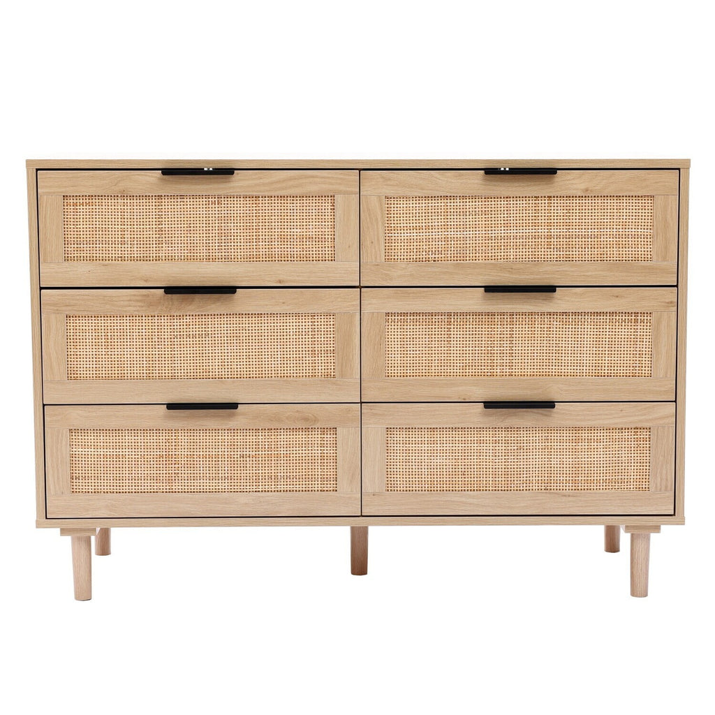 Light Wood 6-Drawer Dresser D90457