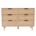 Light Wood 6-Drawer Dresser D90457