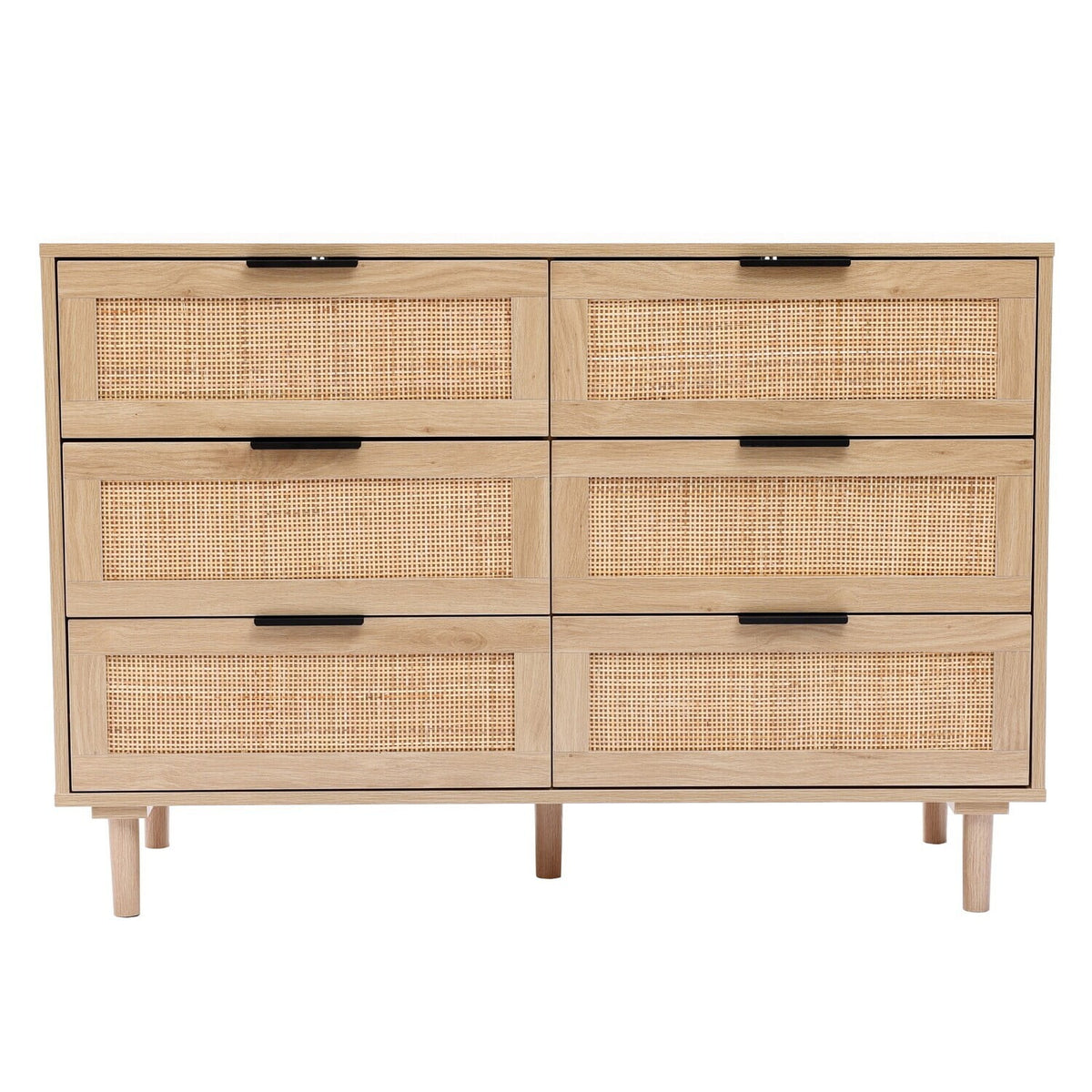 Light Wood 6-Drawer Dresser D90457