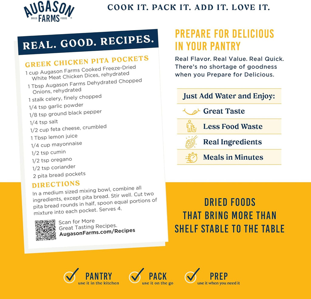 Freeze-Dried White Meat Chicken, 16 oz O732242
