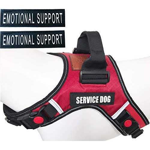 Service Dog Vest Harness Reflective Woven Polyester Nylon A549