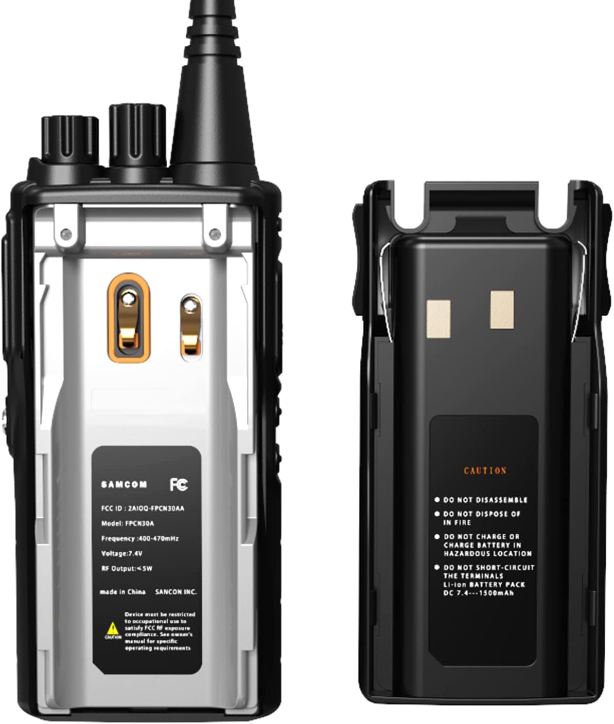 5 Watts UHF Programmable Handheld Two Way Radios 6 Packs Q6457