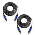 100 Feet Speakon to Speakon Cables Wire Speaker Audio Amplifier Cord 7mm with Twist Lock H53740