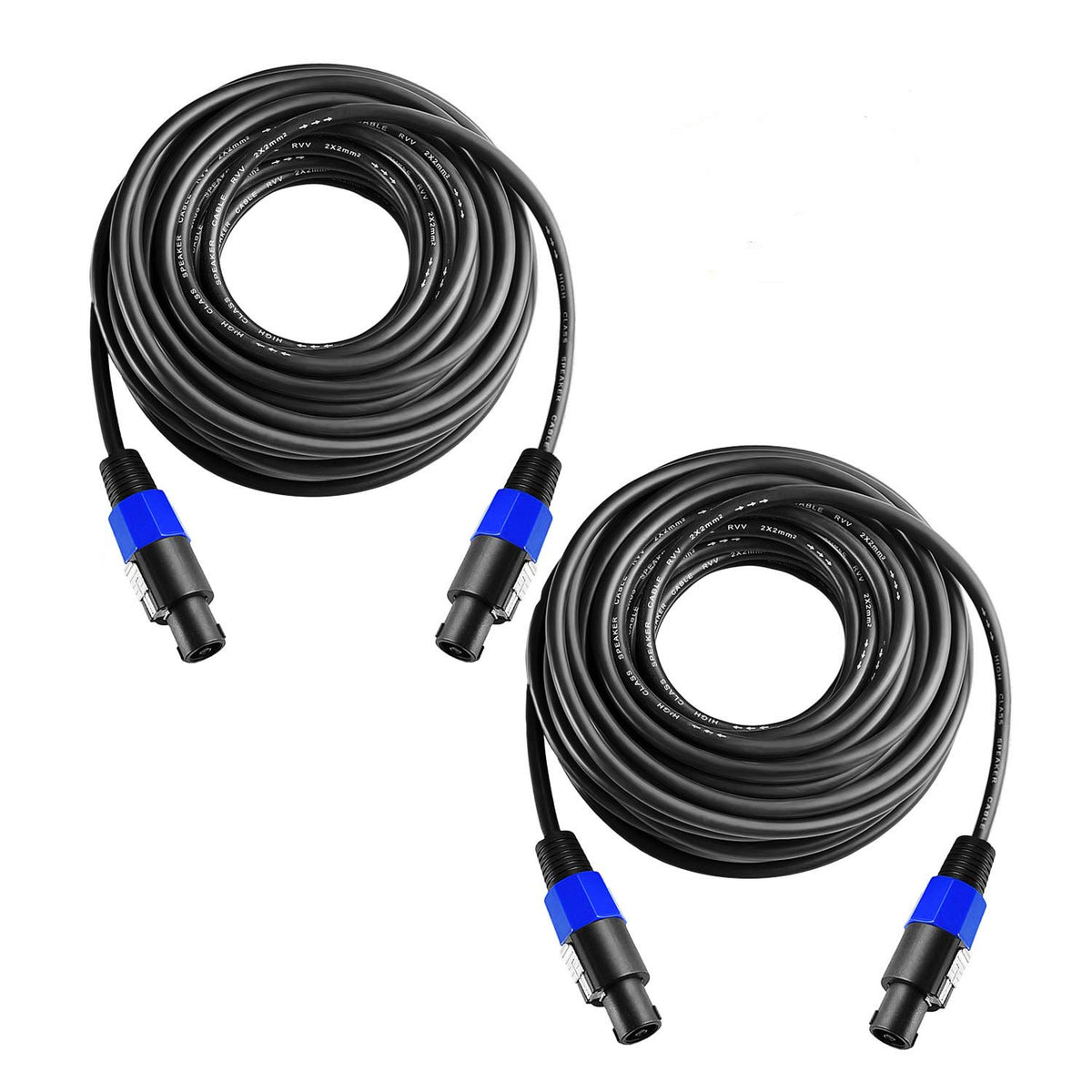100 Feet Speakon to Speakon Cables Wire Speaker Audio Amplifier Cord 7mm with Twist Lock H53740