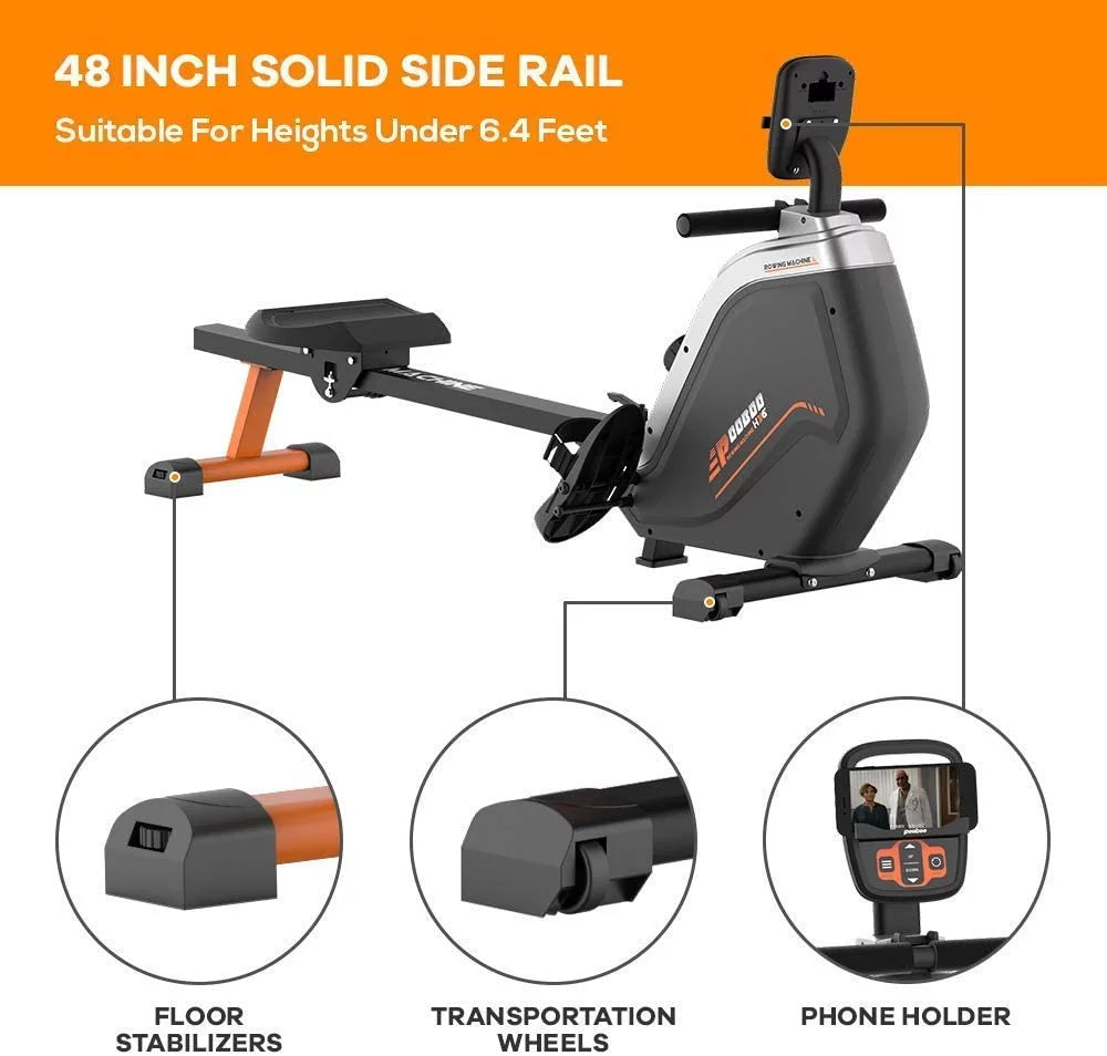 Foldable Magnetic Rowing Machine with 16 Level Resistance G738