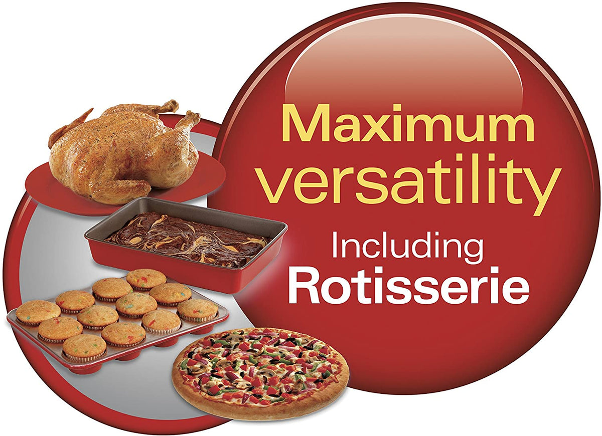 Convection Countertop Toaster Oven with Rotisserie, Extra-Large, Black and Stainless B28488