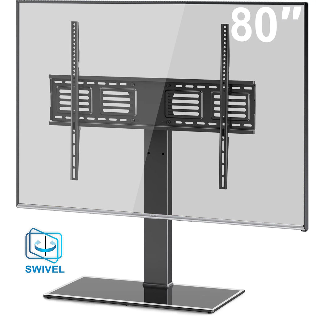 Universal Tabletop TV Stand up to 80 inch Flat Screen TV, Black G9695