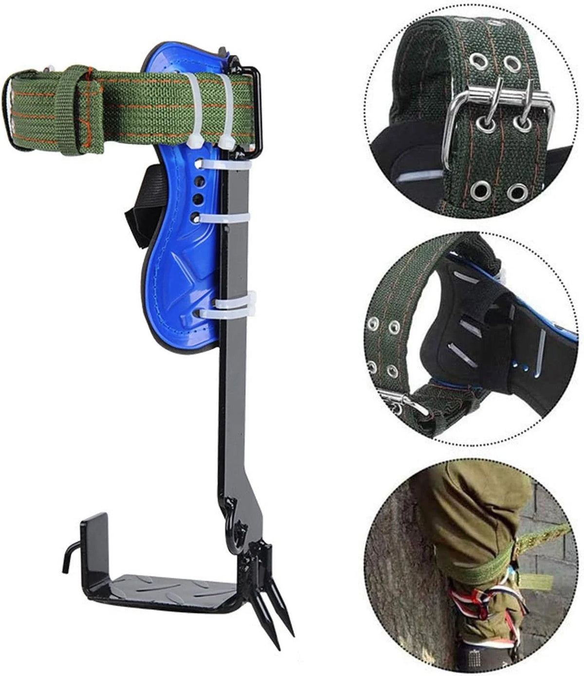 Tree Climbing Spikes Pads Set with Full Wrap Protection Tree Gaffs Spurs Equipment H44683