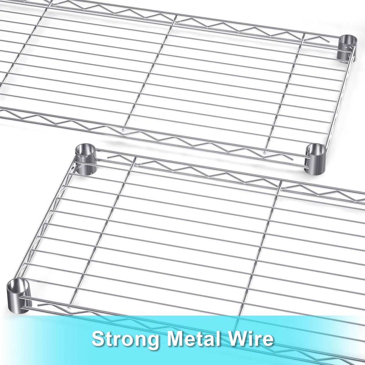 Chrome 5 Tier Rolling Metal Utility Cart Y927942