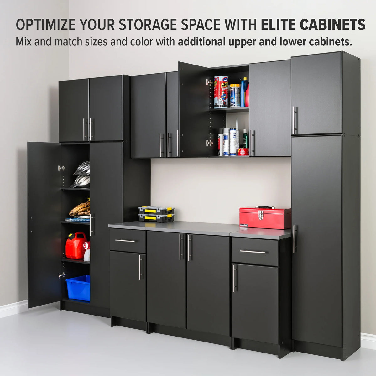 Black 16" Wall Cabinet with 1 Adjustable Shelf P79681