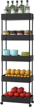 5 Tier Slim Rolling Utility Cart with Wheels K54390