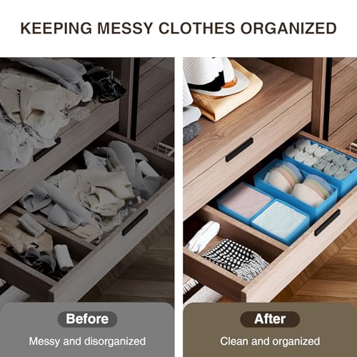Set of 4 Light Grey Fabric Drawer Organizer Q94216