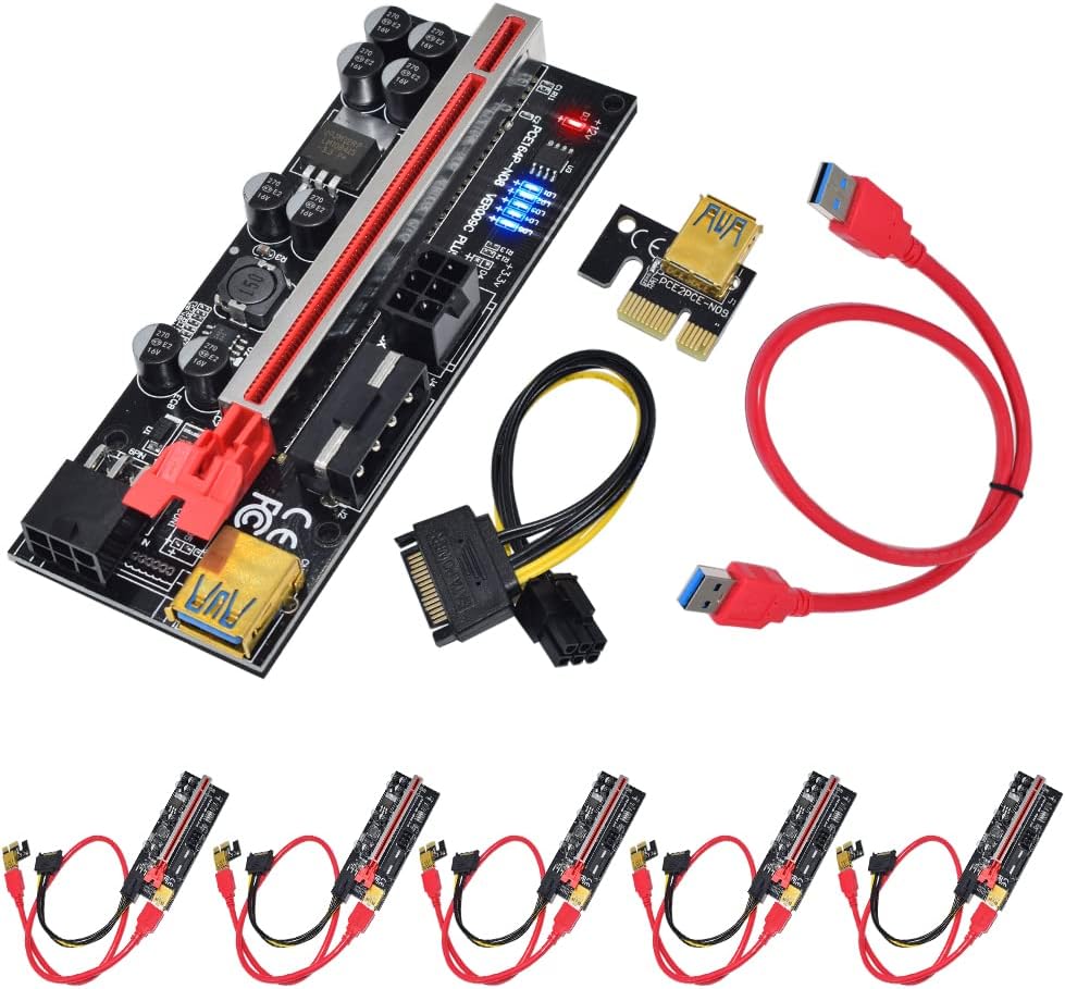 USB 3.0 PCI-E Riser Adapter Card 6 Pack L821375
