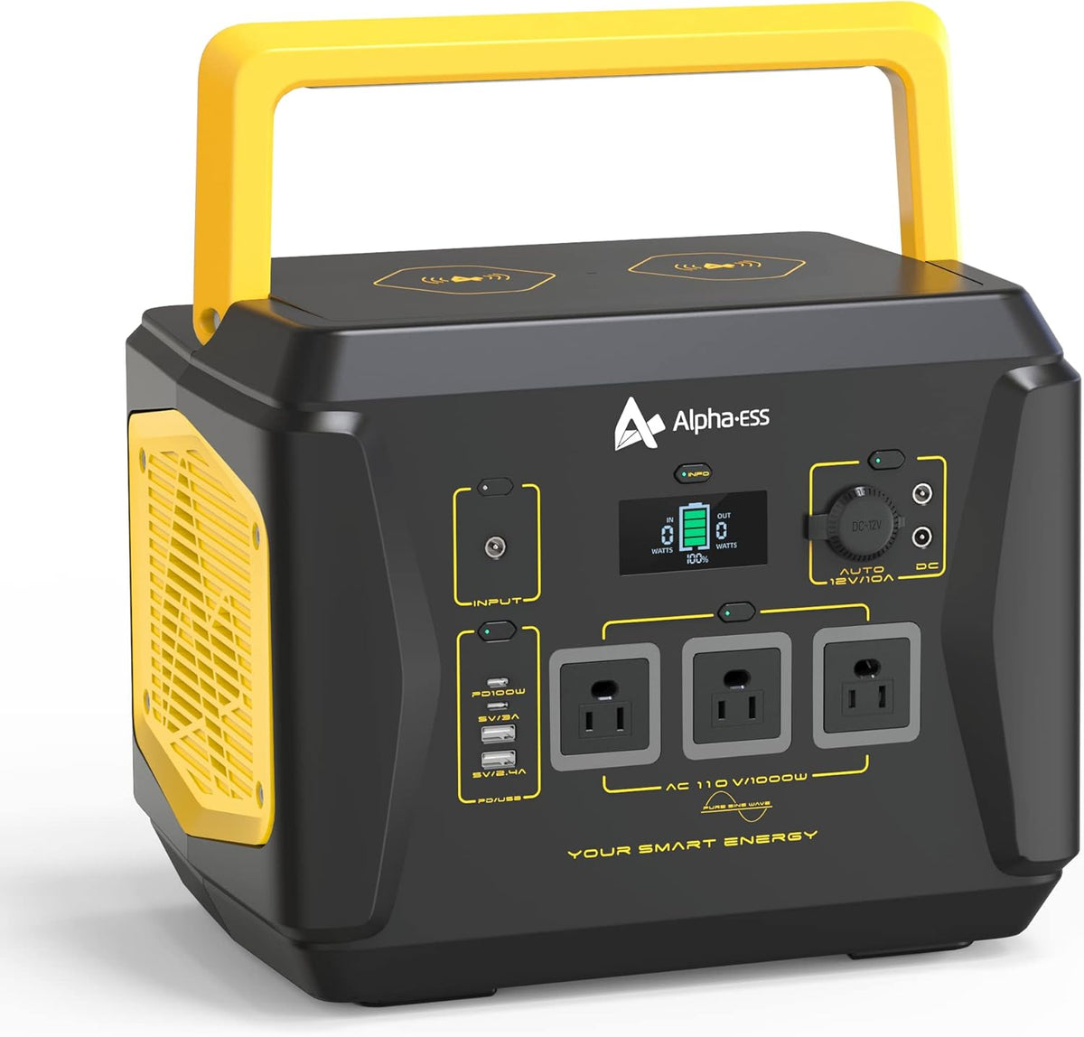 Portable Power Station 1000W Solar Generator 1036.8Wh with 3 AC Outlets O814