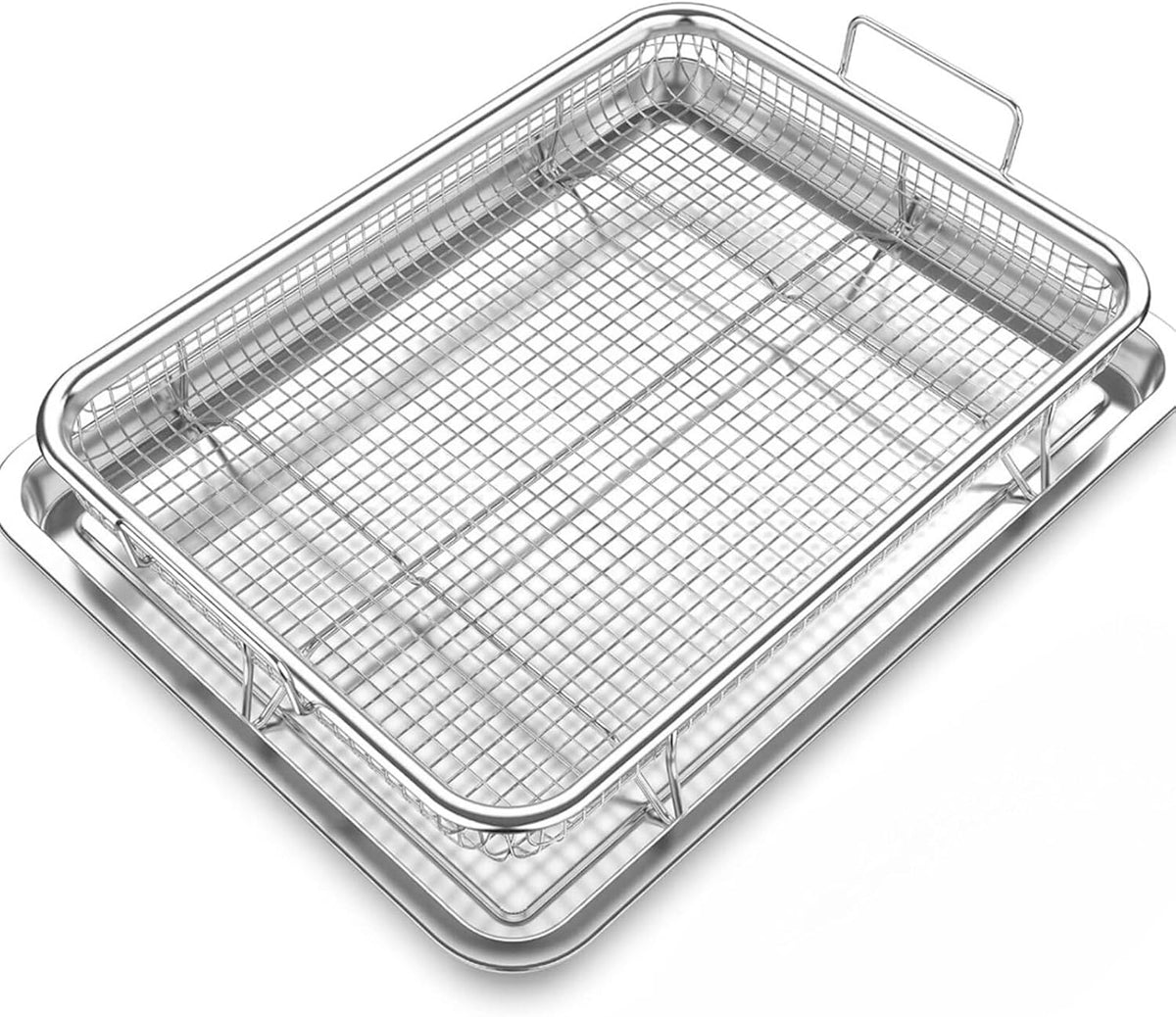 Stainless Steel Air Fryer Basket and Tray Set, 15.4" x 11.5" P698