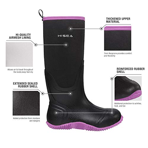 Waterproof Insulated Rubber Neoprene Knee High Work Boots A43074