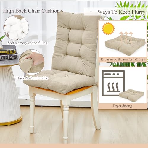 Beige 4 Sets Outdoor Patio Chair Cushions F3242