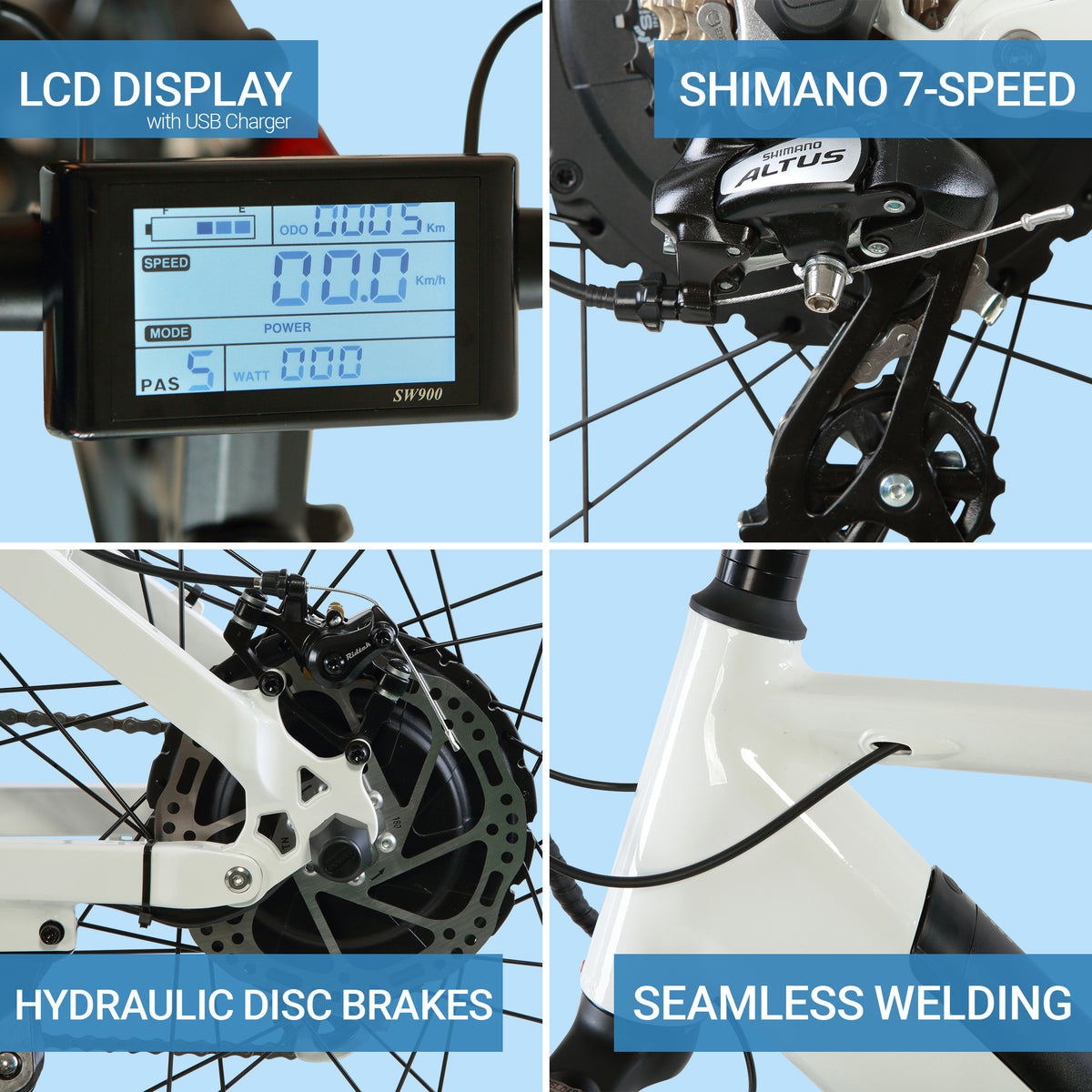 750W Motor Electric Bike with Shimano 7-Speed Gear L35102
