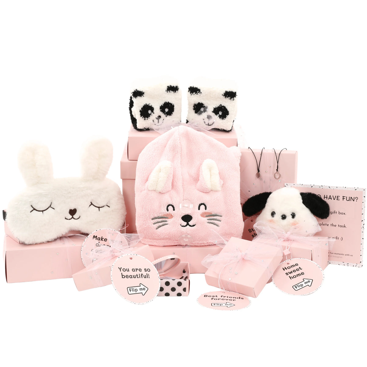 Pink 8 Wrapped Gifts in 1 Box Q180914