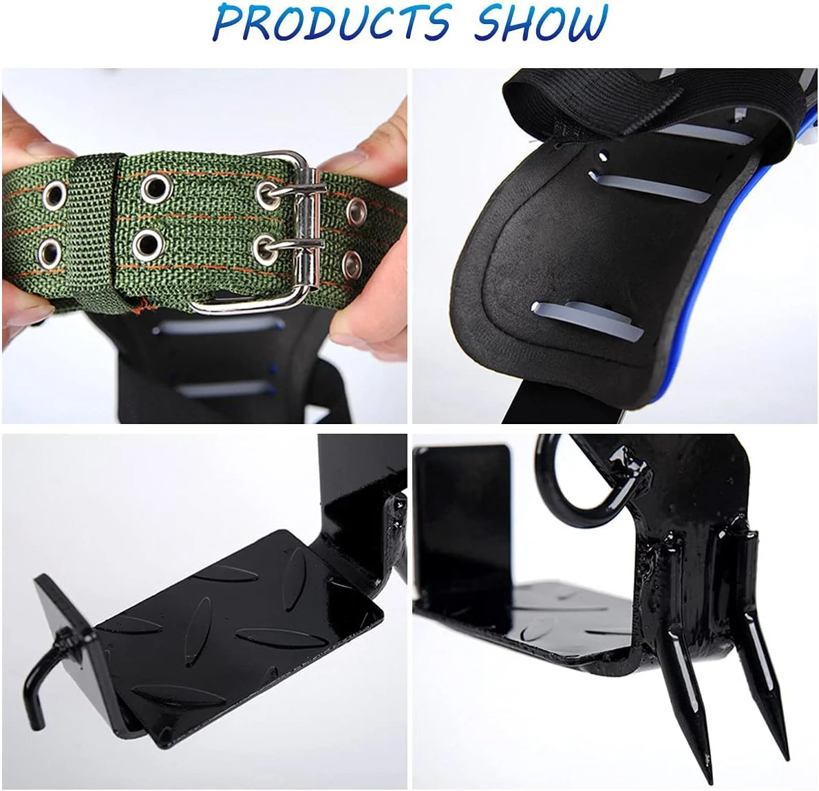 Tree Climbing Spikes Pads Set with Full Wrap Protection Tree Gaffs Spurs Equipment H44683