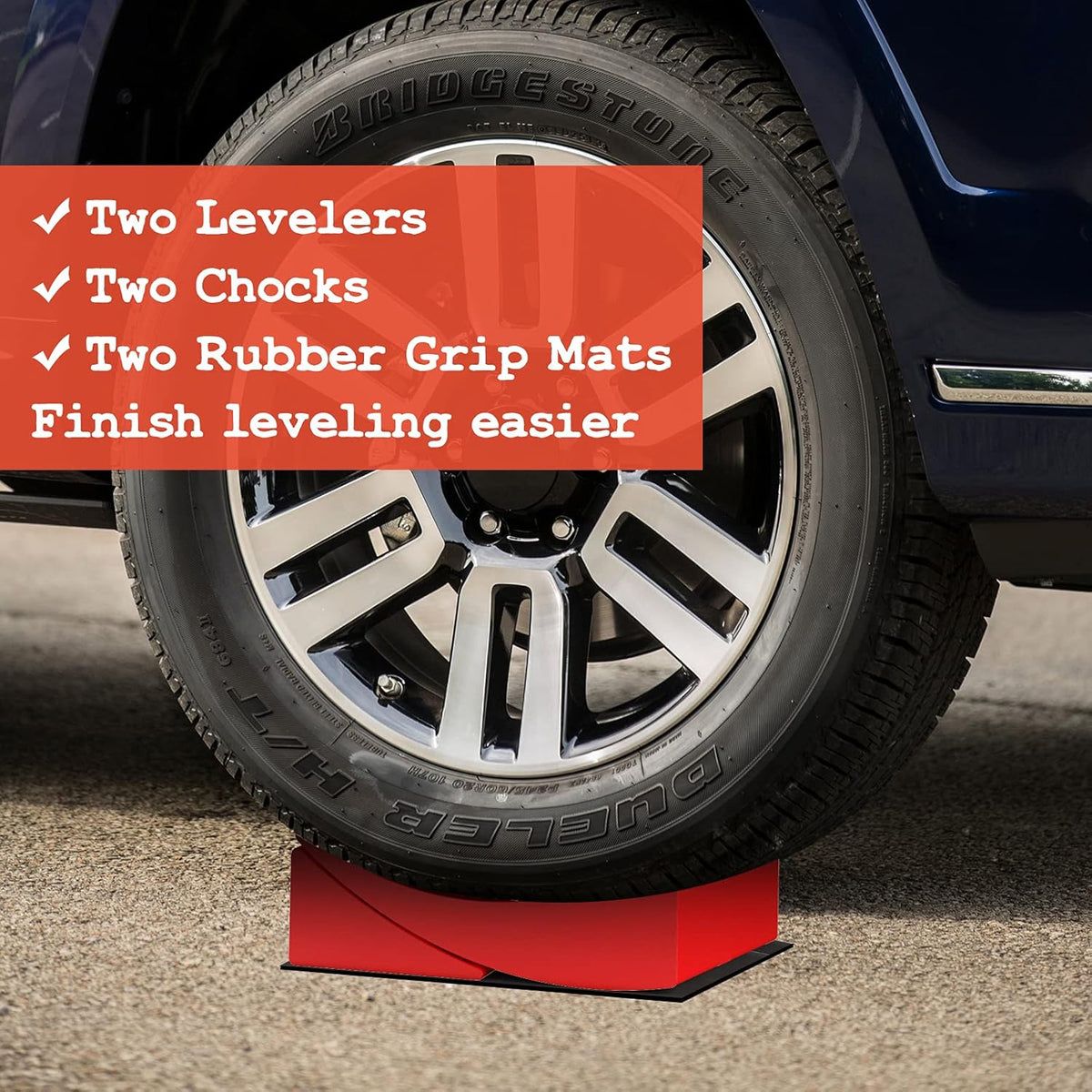 RV Leveling Blocks Kit with Curved Levelers and Chocks I4690