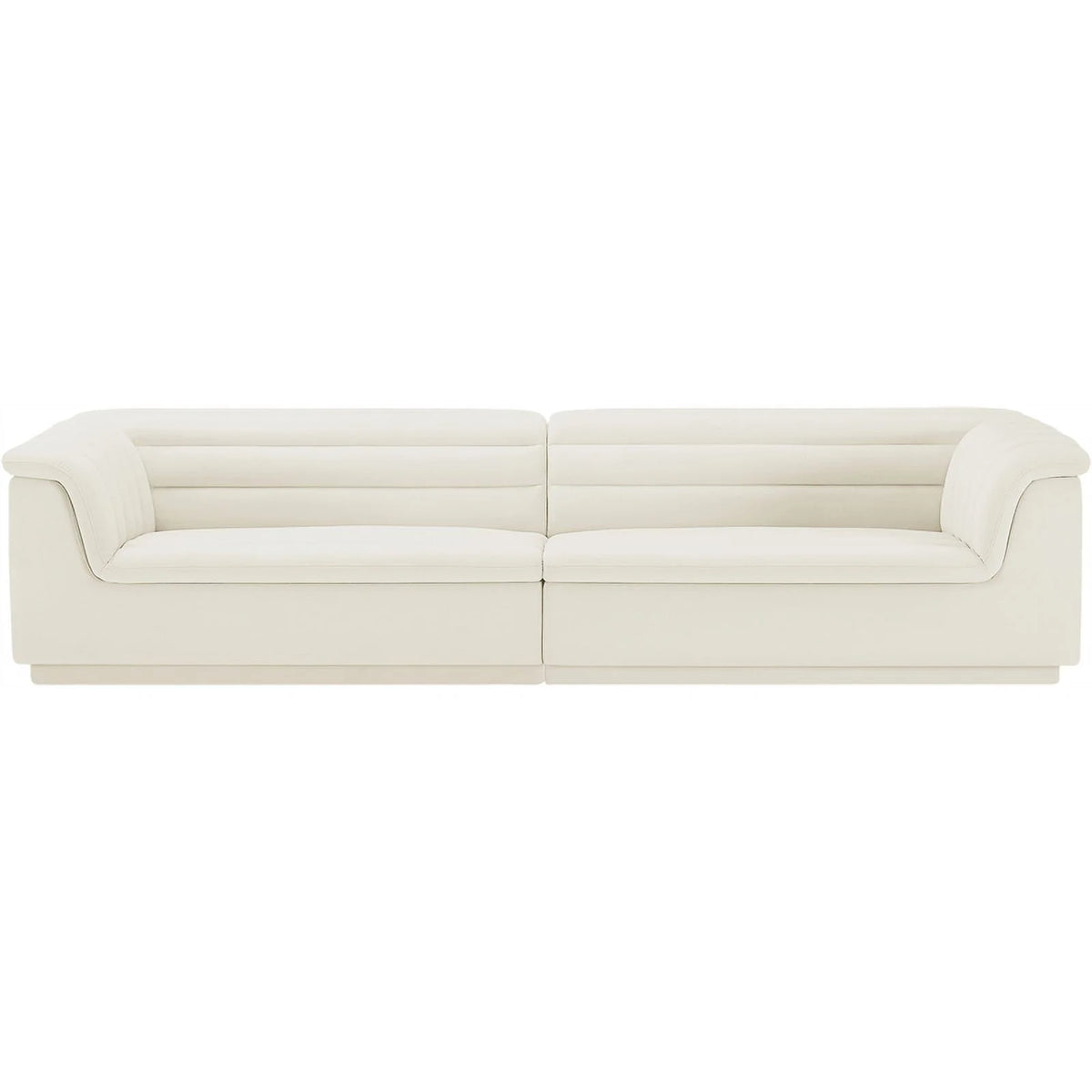 Cream Velvet Modular Sofa Z4478
