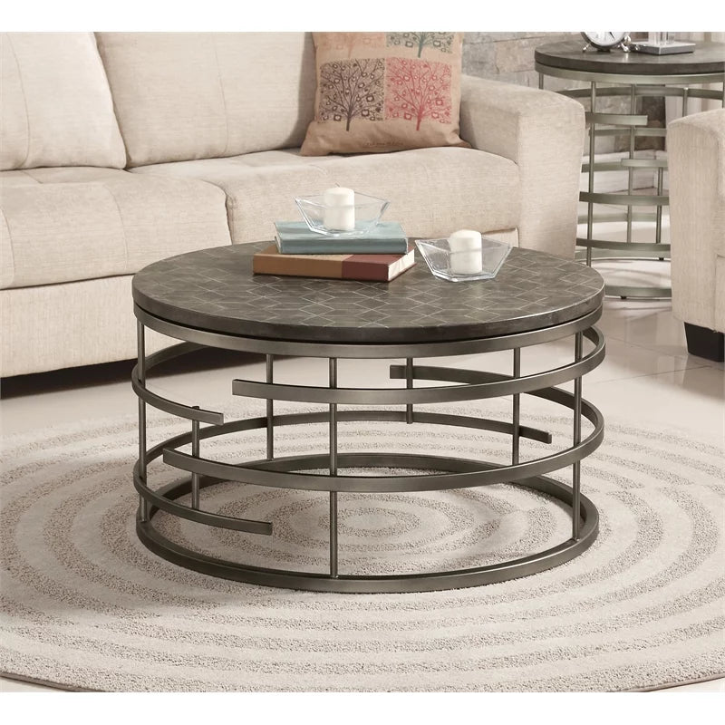 3-Piece Coffee Table Set with 2 Chairside Tables in Gray D5981