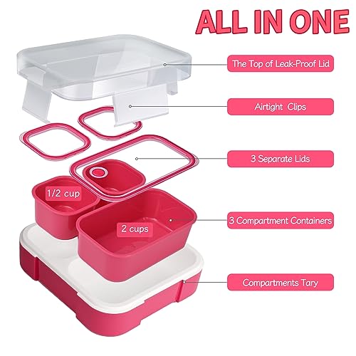 2 Pack 3-Compartment Bento Box Q53215