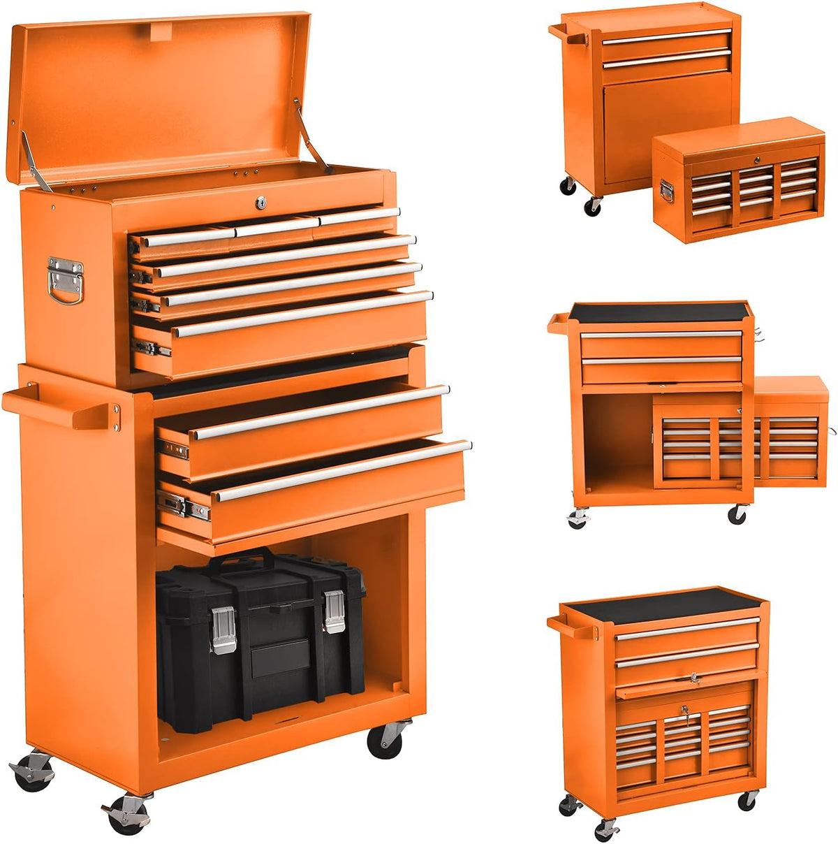 Blue 8-Drawer Rolling Tool Chest with Lock M787