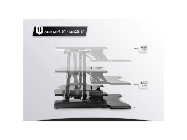 Standing Desk Converter with Height Adjustable Tabletop Workstation Riser Q39971