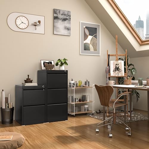 4 Drawer Black Metal File Cabinet U85709