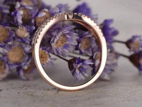 .15 ct Diamond Twisted Stacking Ring in 10K Rose Gold W848096