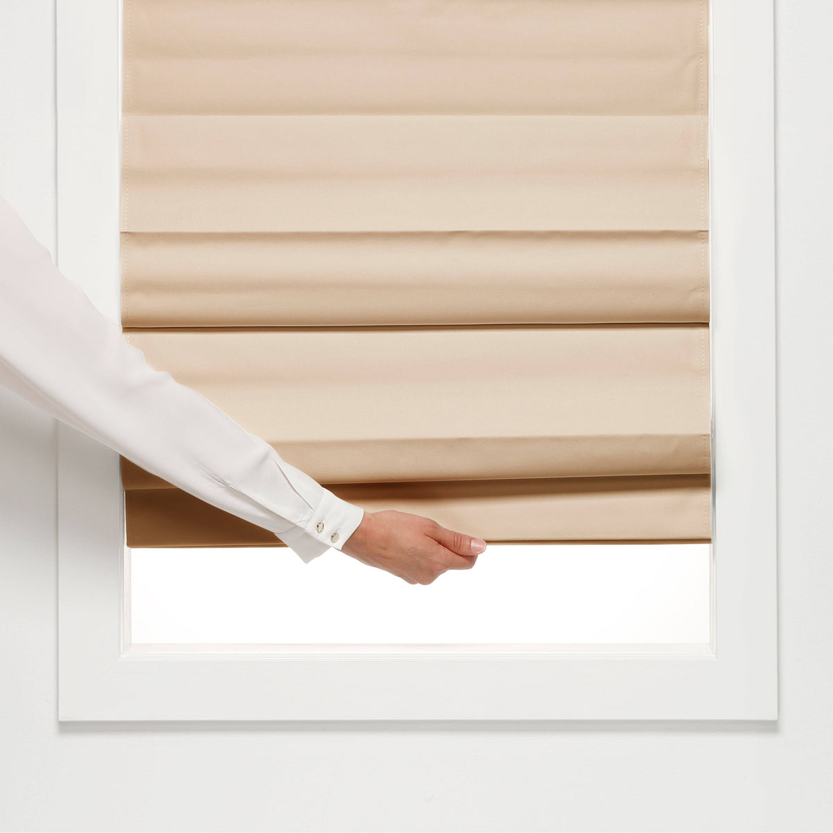 Khaki Insulating Cordless Roman Shade 38 x 72 X12312