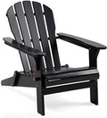 Foldable Eucalyptus Adirondack Chair, Black N6574