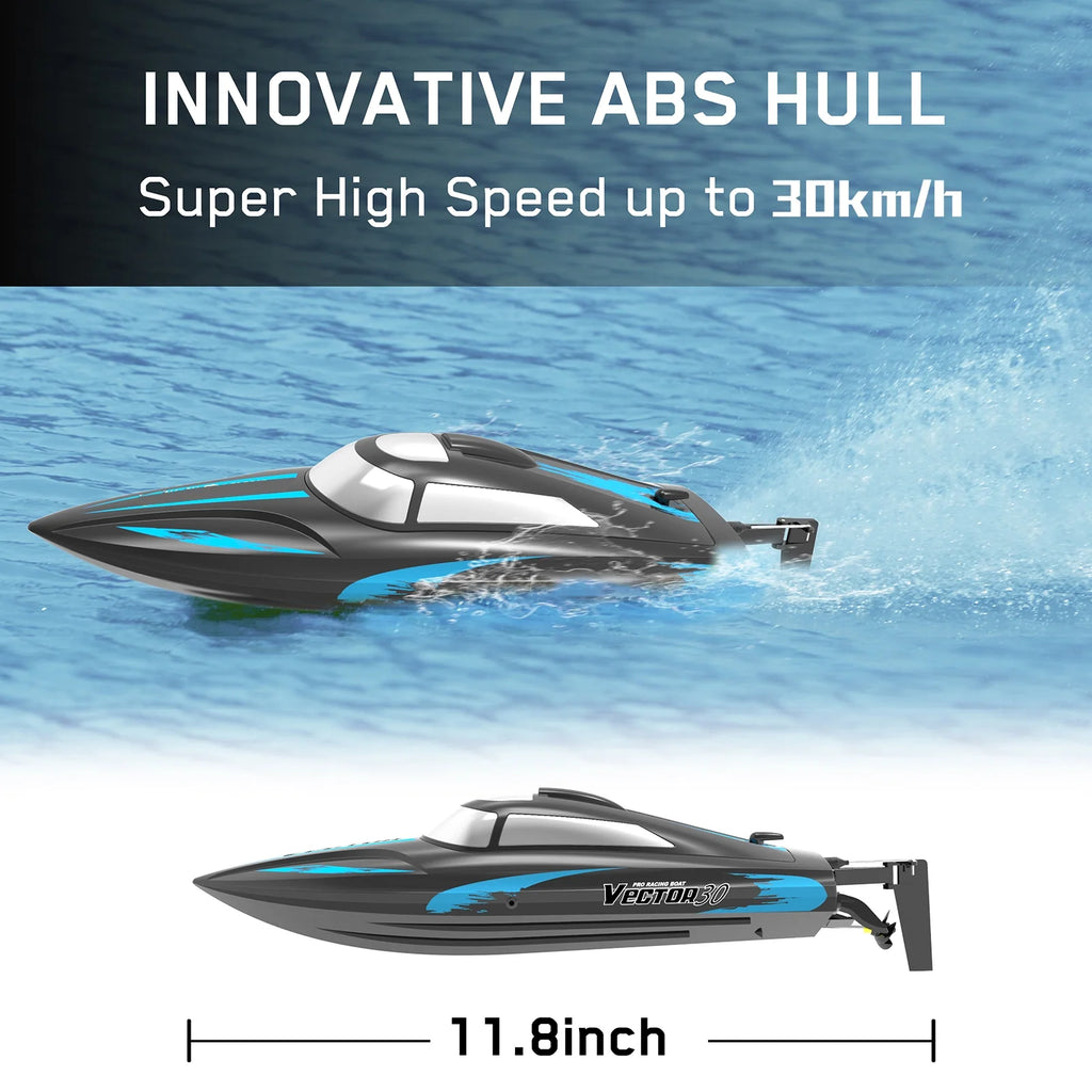 Remote Control Boat 2.4GHz High Speed Toy with 2 Battery X61413
