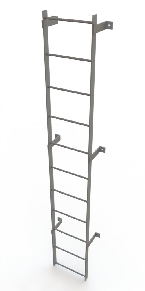 Safety Yellow 8-Rung Fixed Steel Ladder V869848