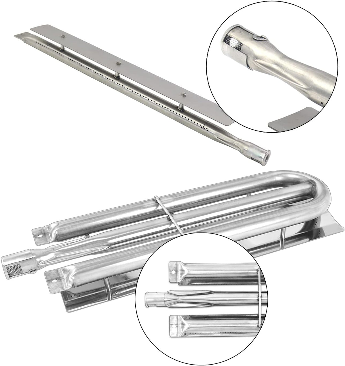 Stainless Steel Burner Tube Replacement for Gas Grill, Pack of 2 V89774