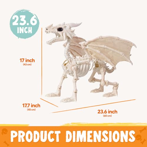 23.6" Mist-Spraying Dragon Skeleton Decoration G942