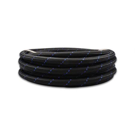 Braided Flex Hose Two-Tone Black/Blue Nylon 10 Foot Roll A31502