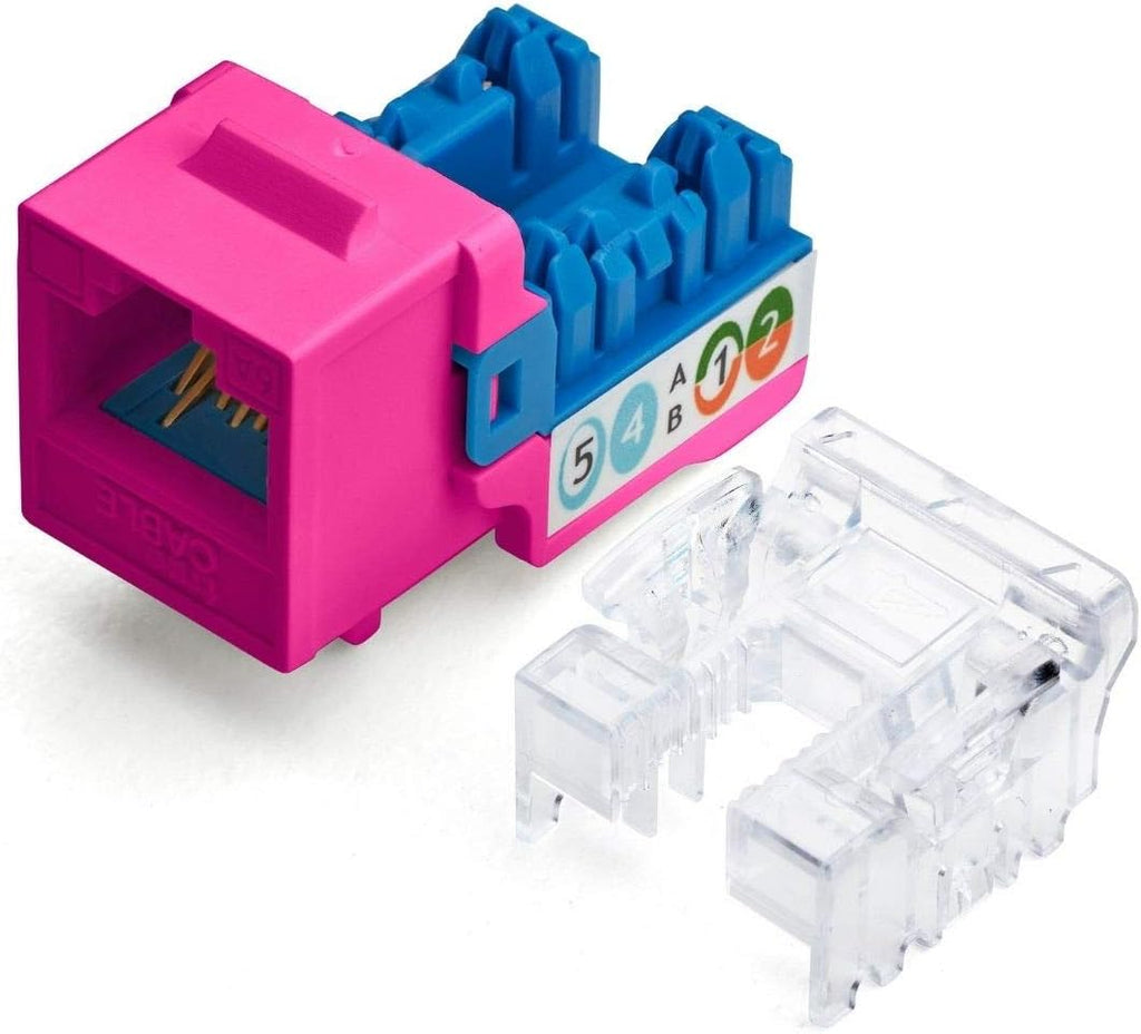 White Cat6A Keystone Jack 24 Pack W617