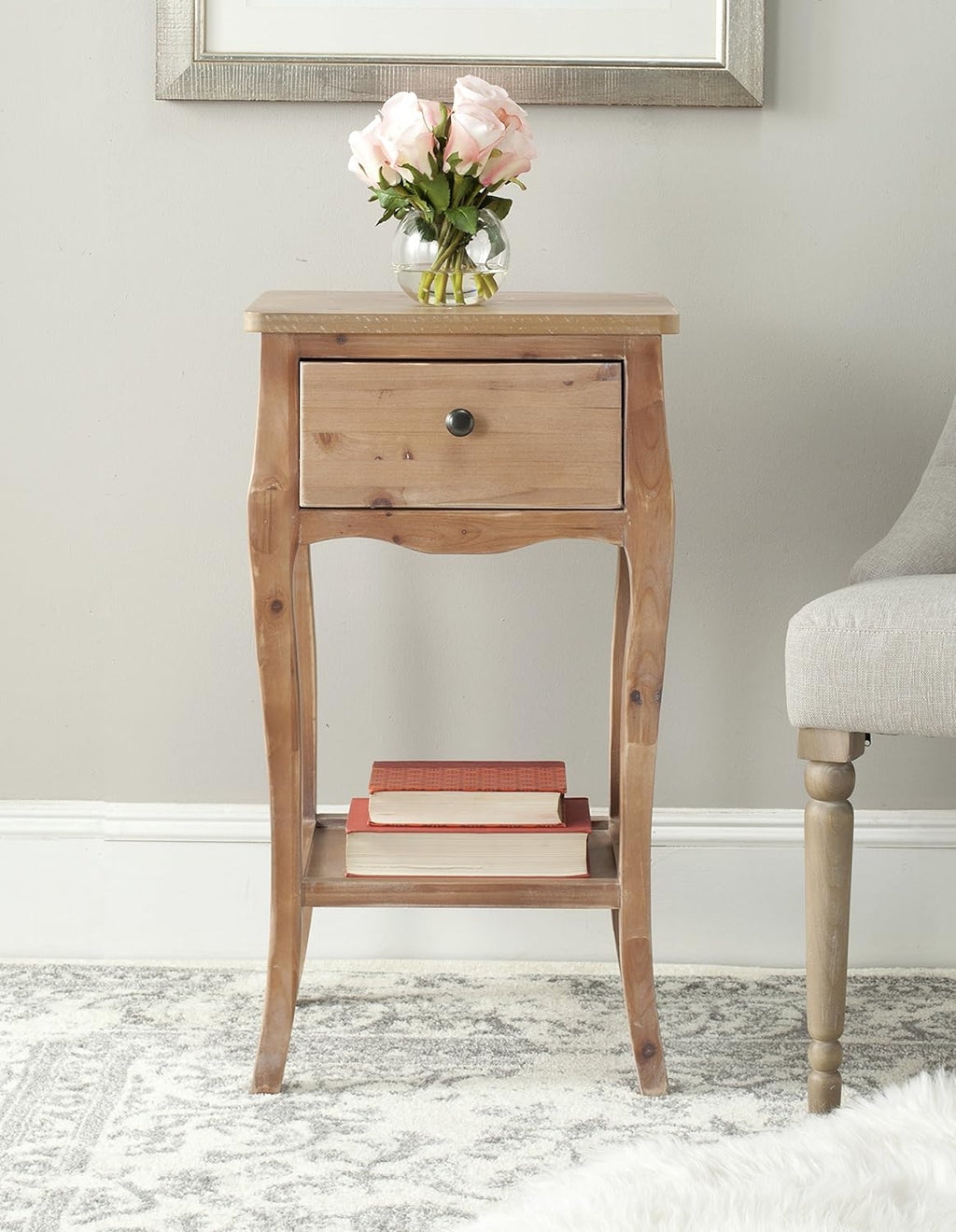 French Grey End Table Q346034