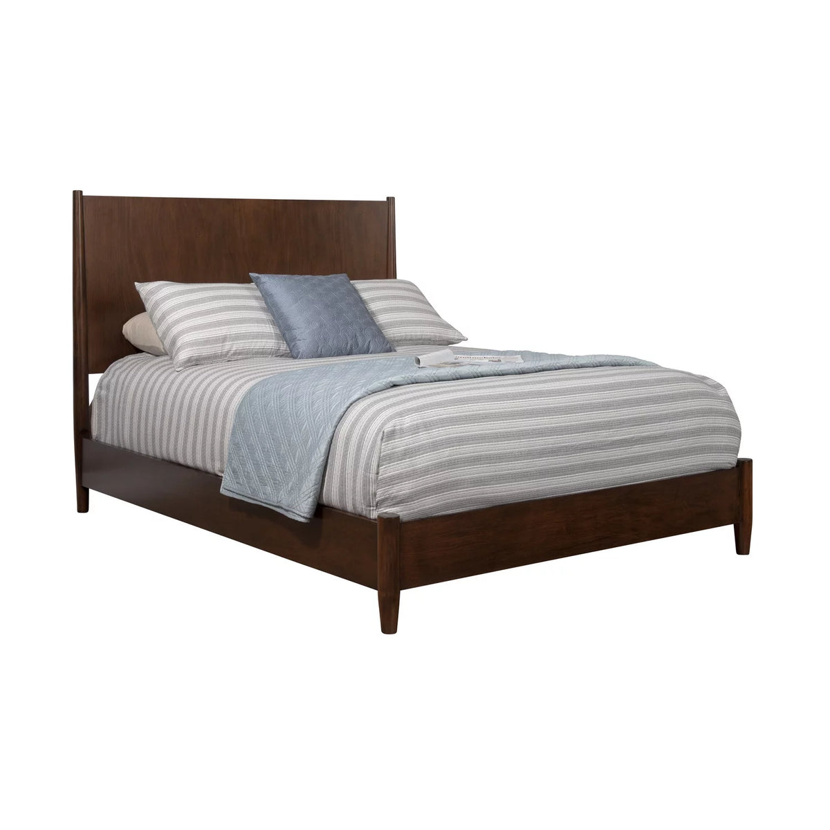 Gray Wood Queen Panel Bed H452478