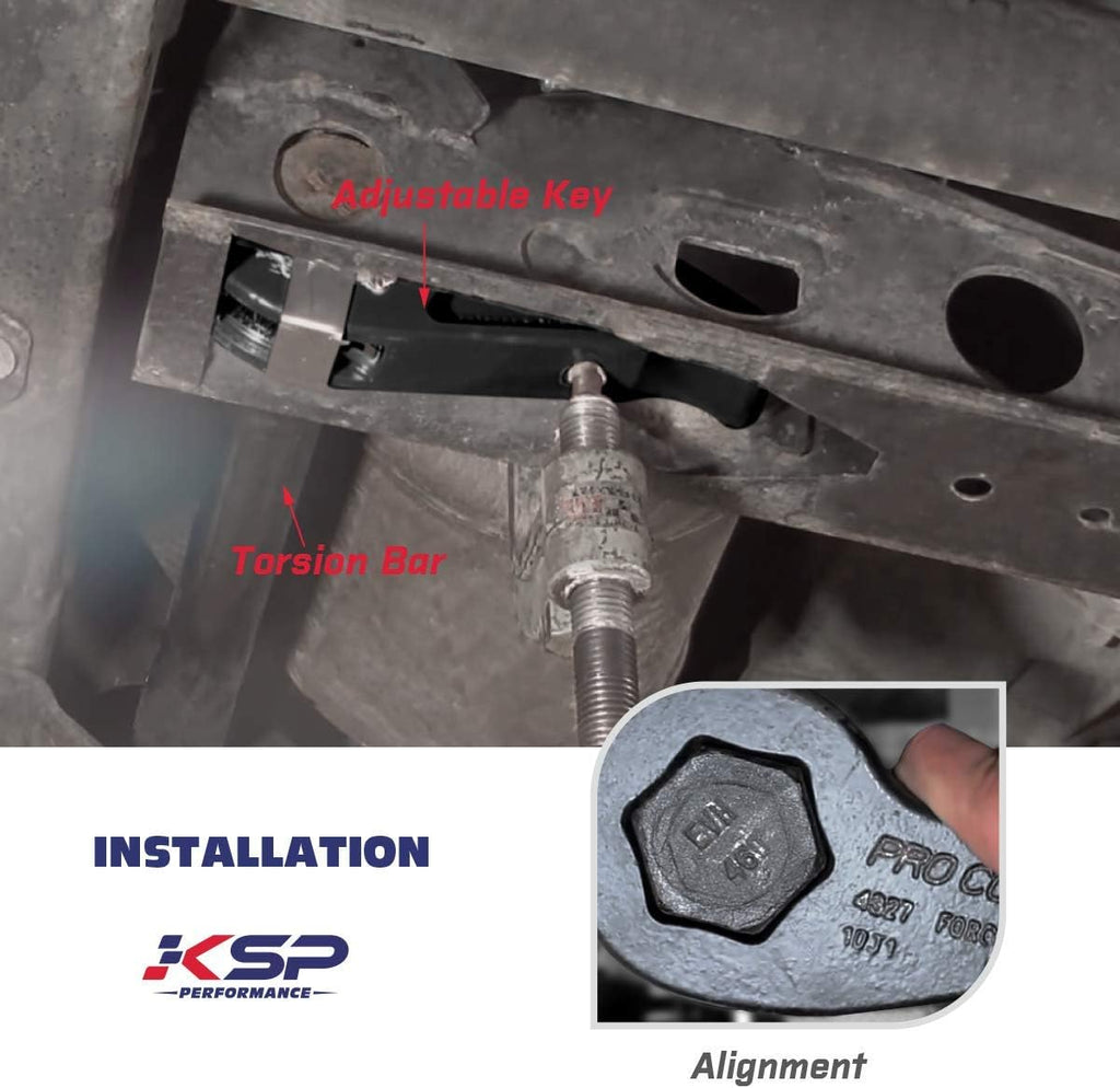 Forged Torsion Bar Key, Adjustable 1"-3" Truck Front Suspension Level, 4WD 8 Lug Pack of 2 D299