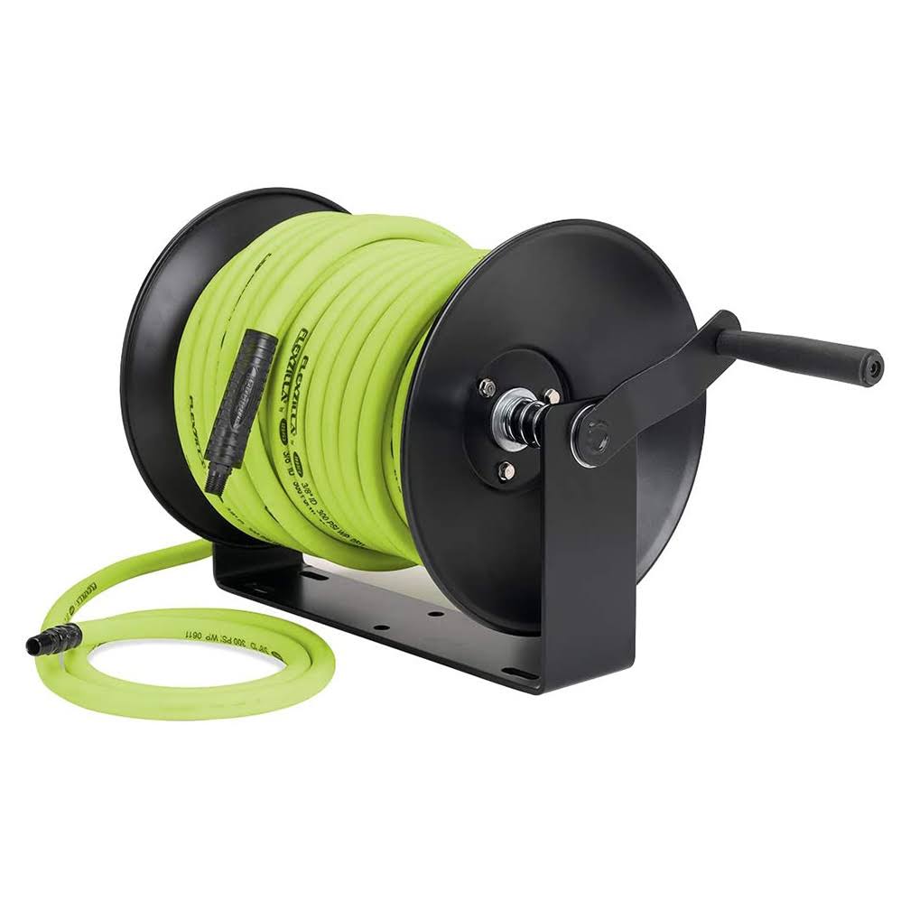 Flexzilla Manual Air Hose Reel Open Face Fixed Heavy-Duty 3/8x22 x 100 B923