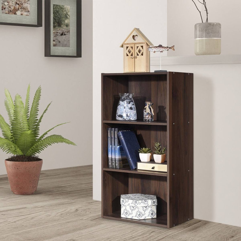 White 3 Shelf Bookcase Storage Cabinet E389