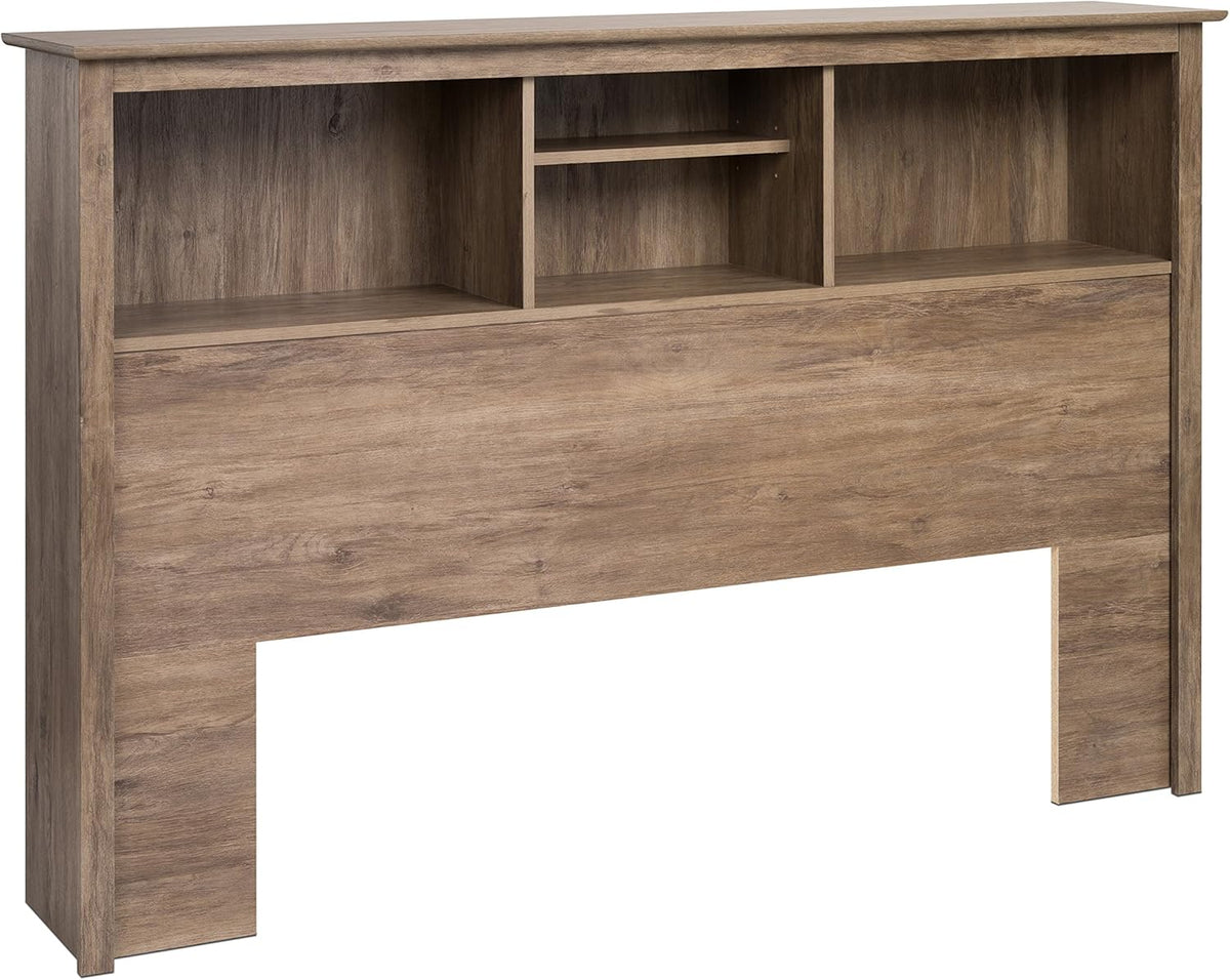 Queen 4-Post Platform Bed with 2 Drawers, Drifted Gray P96656