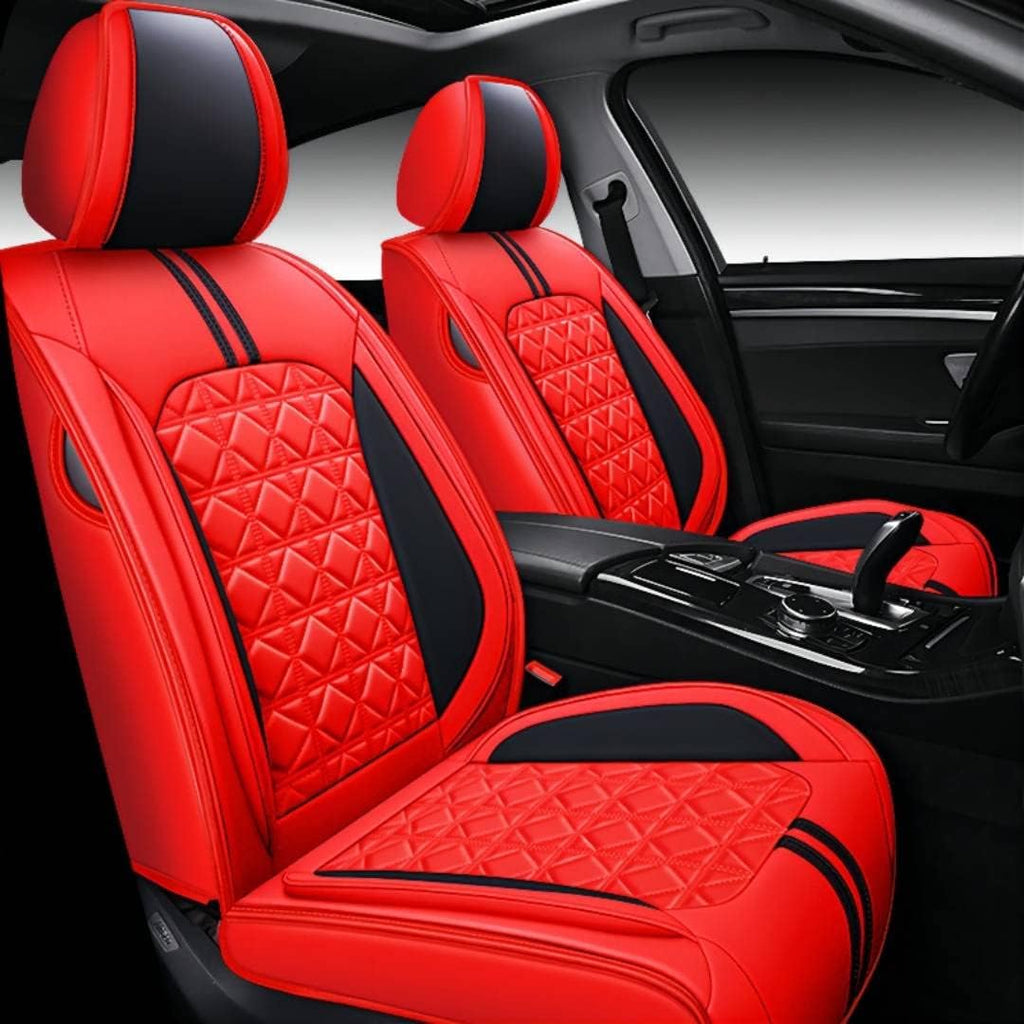Black Synthetic Leather 5-Seater Full Set Seat Cover S3444